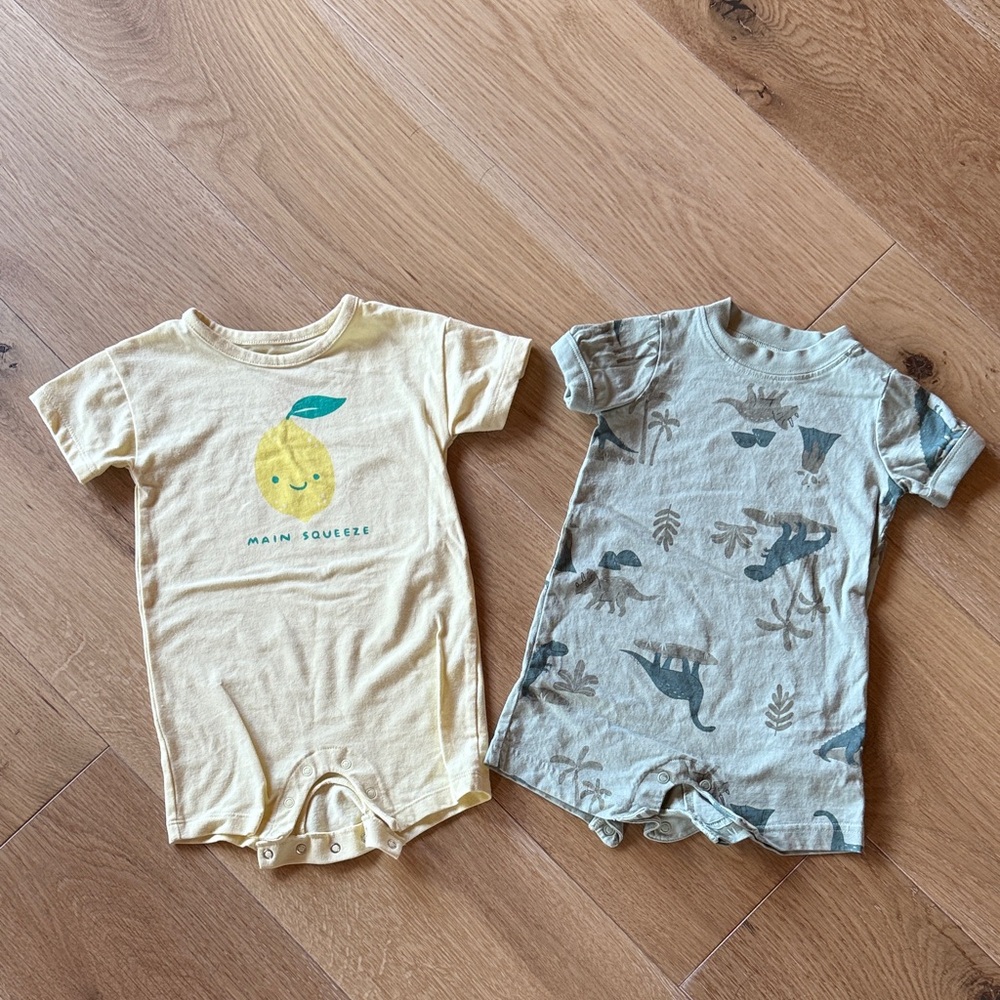 Two NWOT Rompers - Cat & Jack and Carters